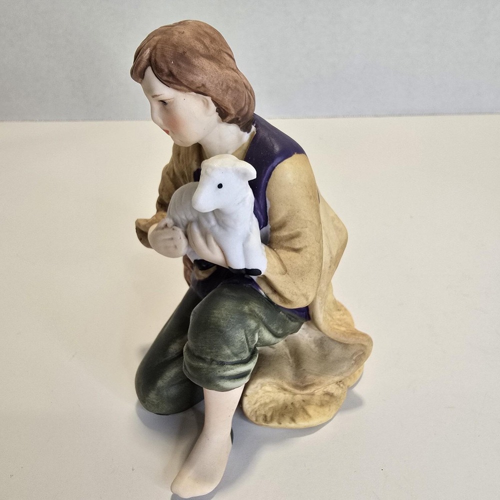 Nativity Set Porcelain Joseph Figure Vintage Christmas 3.5"‎ Tall Replacement - Picture 5 of 8